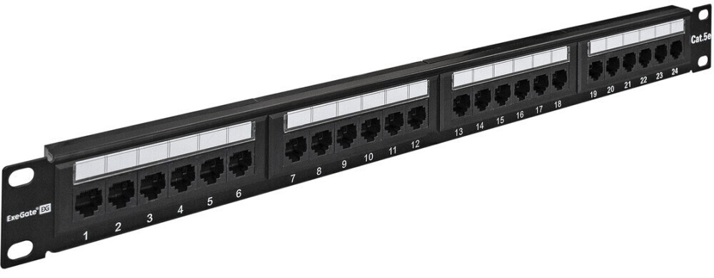 Патч-панель Exegate EPP3-19-24-8P8C-C5e-110D