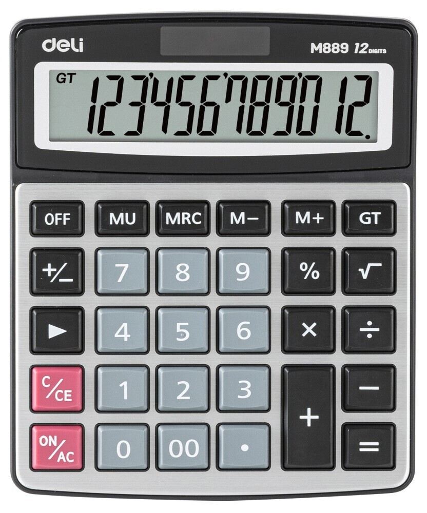Калькулятор Deli EM889 Silver