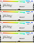 64Gb DDR5 5200MHz Kingston Fury Beast White RGB (KF552C40BWAK4-64) (4x16Gb KIT)