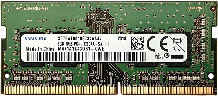 Оперативная память 8Gb DDR4 3200MHz Samsung SO-DIMM OEM