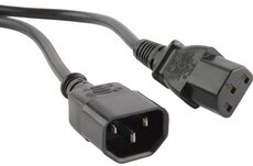 Кабель Hyperline PWC-IEC13-IEC14-1.8-BK