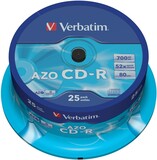 Диск CD-R Verbatim 700Mb 52x DataLife+ Cake Box (25шт) (43352)