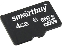 Карта памяти 4Gb MicroSD SmartBuy Class 10 (SB4GBSDCL10-00)