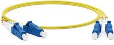 Волоконно-оптический патч-корд Hyperline FC-D2-9-LC/UR-LC/UR-H-1M-LSZH-YL