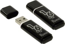 USB Flash накопитель 16Gb SmartBuy Glossy Black (SB16GBGS-K)