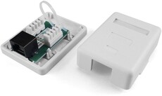 Розетка компьютерная Hyperline SB1-1-8P8C-C6-WH