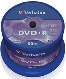 Диск DVD+R Verbatim 4.7Gb 16x Cake Box (50шт) (43550)