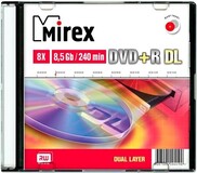 Диск DVD+R Mirex 8.5Gb DL 8x Slim Case (1шт) (204190)