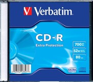 Диск CD-R Verbatim 700Mb 52x Slim Case (1шт) (43347)