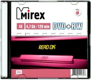 Диск DVD+RW Mirex 4.7Gb 4x Slim Case (1шт) (202608)