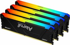 128Gb DDR4 3600MHz Kingston Fury Beast Black RGB (KF436C18BB2AK4/128) (4x32Gb KIT)