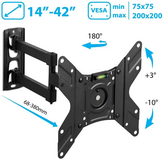 Кронштейн ARM MEDIA MARS-4 (телевизионный, от 20' до 43', до 20 кг, чёрный)