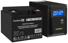 ExeGate SineTower SZ-600.LCD.AVR.1SH + DT 1240 (40Ач)