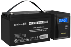 ExeGate SineTower SZ-600.LCD.AVR.1SH + DT 12100 (100Ач)