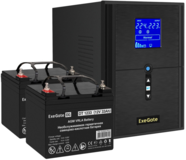 ExeGate SineTower SZ-2000.LCD.AVR.3SH.1C13.USB + 2x DT 1233 (33Ач)