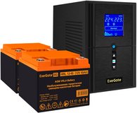 ExeGate SineTower SZ-1500.LCD.AVR.2SH.1C13.USB + 2x HRL 12-45 (45Ач)