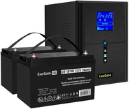 ExeGate SineTower SZ-2000.LCD.AVR.3SH.1C13.USB + 2x DT 12100 (100Ач)