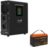 ExeGate FineSine SX-800.LCD.AVR.2SH + HRL 12-100 (100Ач)
