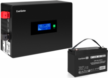 ExeGate IdealSine SR-600.LCD.2SH + DT 12100 (100Ач)