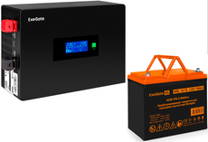 ExeGate IdealSine SR-1000.LCD.2SH + HRL 12-75 (75Ач)