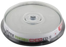 Диск CD-R Mirex 700Mb 48x Cake Box Printable (10шт) (201458)