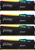 64Gb DDR5 5200MHz Kingston Fury Beast Black RGB (KF552C40BBAK4-64) (4x16Gb KIT)