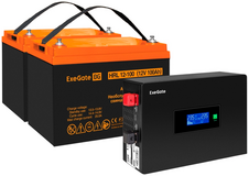 ExeGate IdealSine SR-1500.LCD.2SH + 2x HRL 12-100 (100Ач)