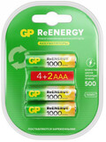 GP ReEnergy (AAA, 950mAh, 6 шт.) (100AAAHC4/2RGY-2CRCB6)