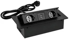 Сетевой фильтр PREMIER 2R USB Horizontal Black, 1.8м