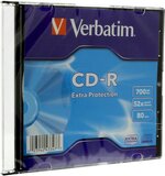Диск CD-R Verbatim 700Mb 52x Slim Case (200шт) (43347)