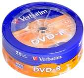 Диск DVD-R Verbatim 4.7Gb 16x AZO (25шт) (43730)