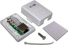 Розетка RJ-45 TWT TWT-SM1-45/S6-WH