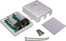 Розетка RJ-45 TWT TWT-SM2-4545/S6-WH