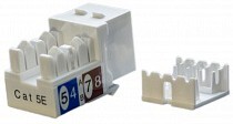 Вставка Hyperline KJ9-8P8C-C5e-90-SH-F-WH