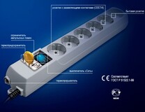 Сетевой фильтр ZIS Pilot-S 1.8м