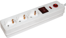 IEK WFP10-16-03-01-N 1.5м 3 розетки, белый