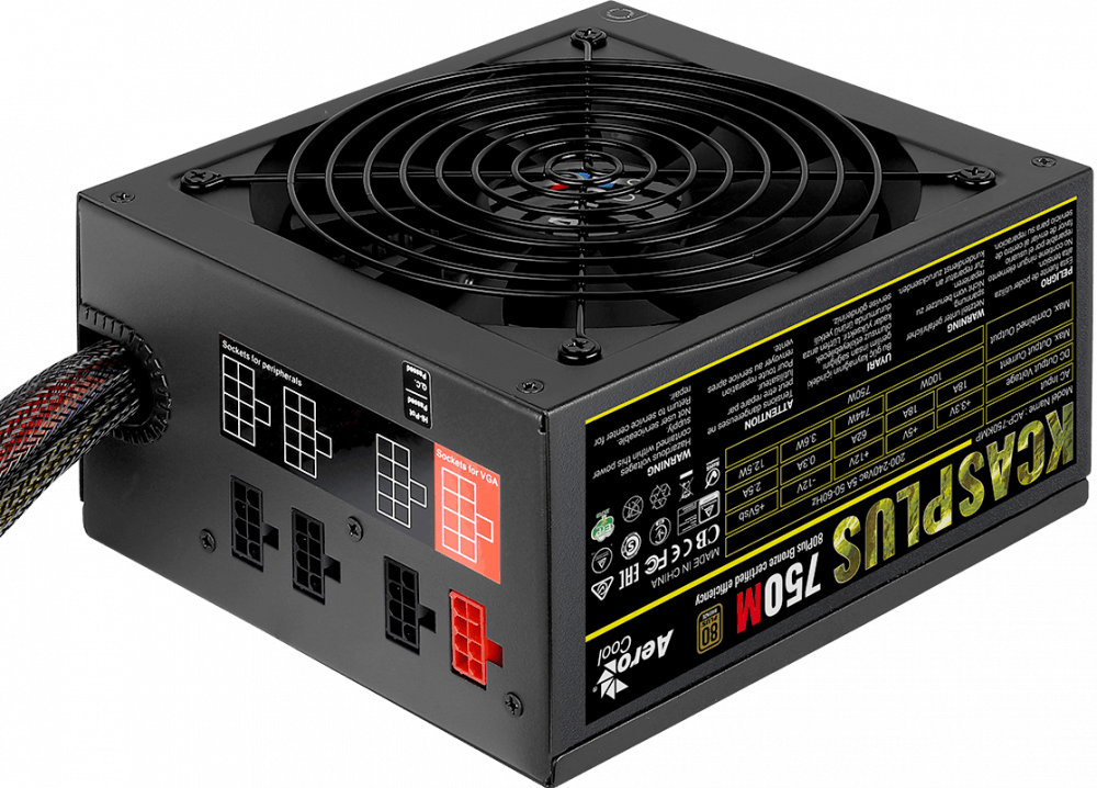 Блок питания 750W AeroCool KCAS-750M PLUS