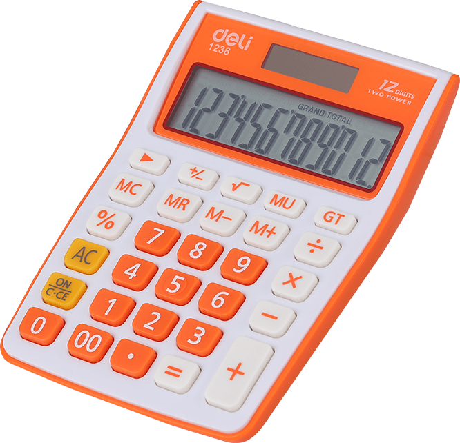 Калькулятор Deli E1238 Orange