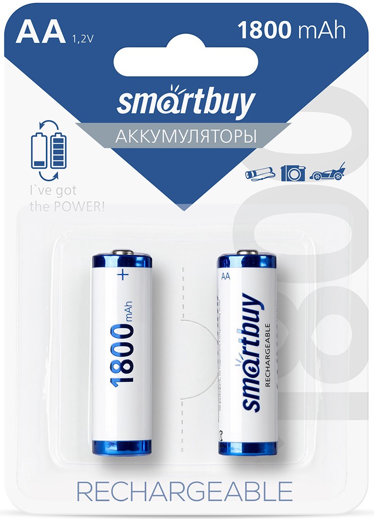 SmartBuy AA/2BL (AA, NiMH, 1800mAh, 2 шт)