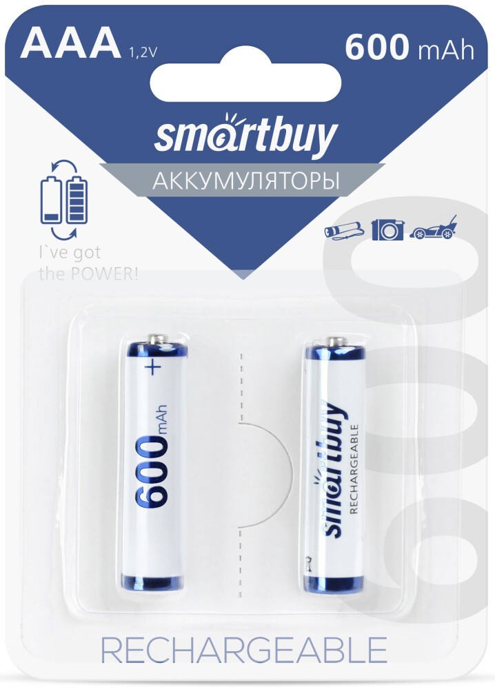 SmartBuy AAA/2BL (AAA, NiMH, 600mAh, 2 шт)