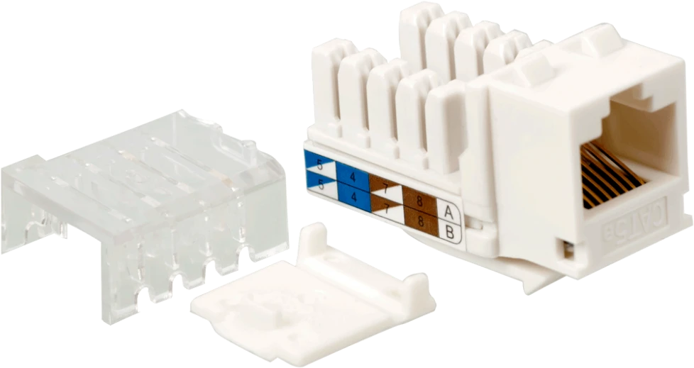 Модуль Keystone Lanmaster LAN-OK45U5E/90N-WH