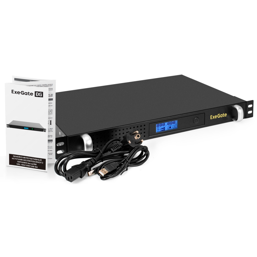 ExeGate 1U ServerRM UNL-650.LCD.AVR.4C13.RJ.USB.1U