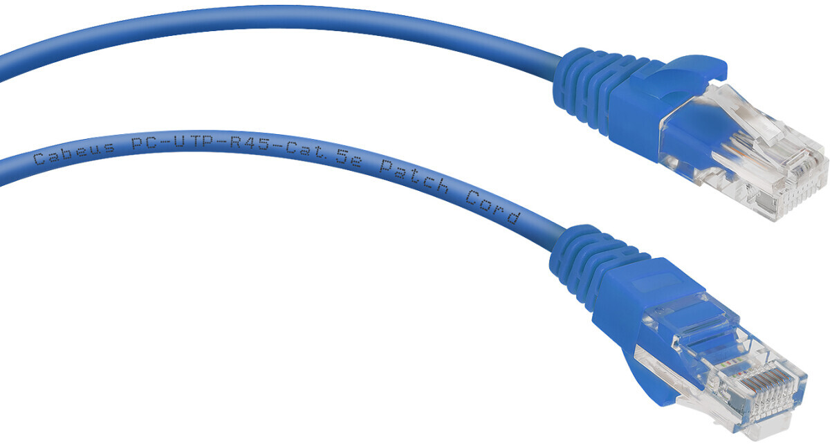 Cabeus PC-UTP-RJ45-Cat.5e-0.15m-BL, 0.15м