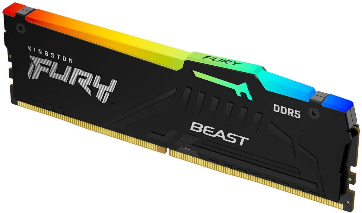 16Gb DDR5 6000MHz Kingston Fury Beast Black RGB (KF560C30BBEA-16)
