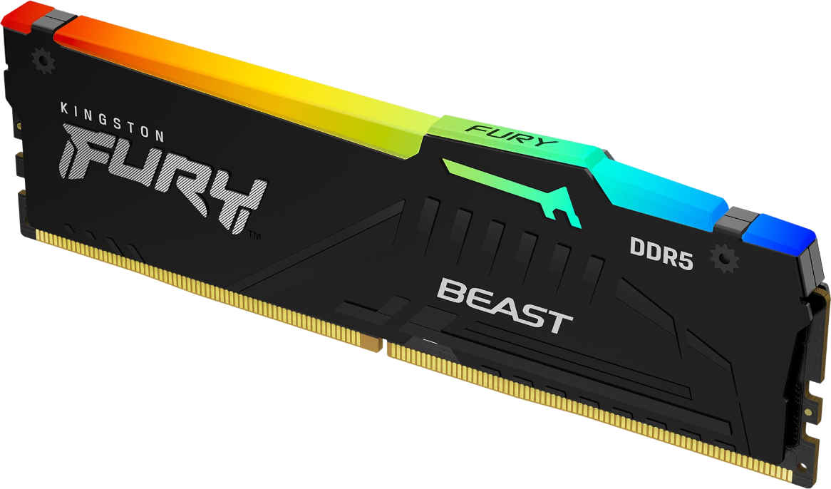 16Gb DDR5 6400MHz Kingston Fury Beast Black RGB (KF564C32BBEA-16)