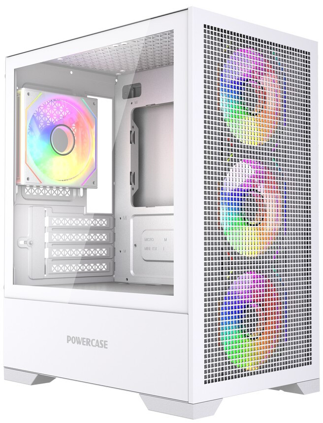 Powercase Mistral Micro B315W ARGB White
