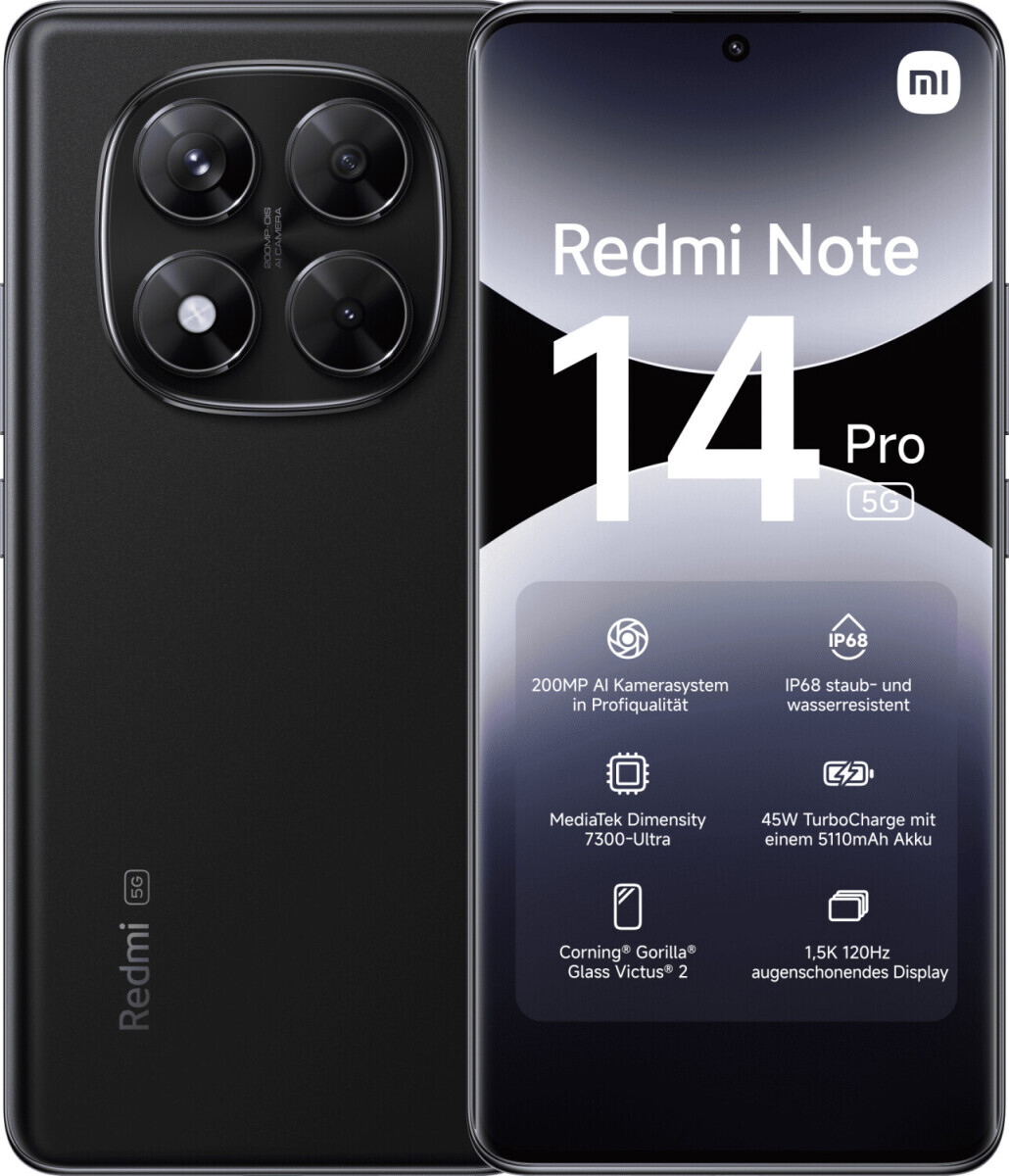Xiaomi Redmi Note 14 Pro 5G 8/256Gb Midnight Black