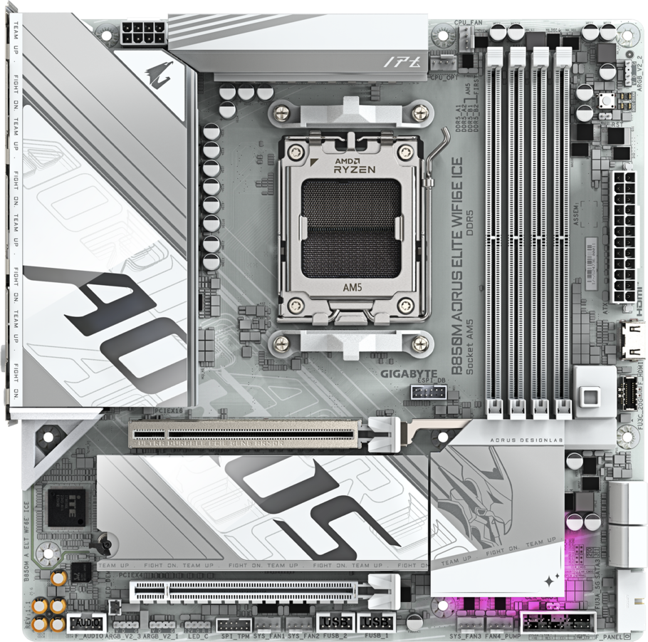 Gigabyte B850M AORUS ELITE WIFI6E ICE