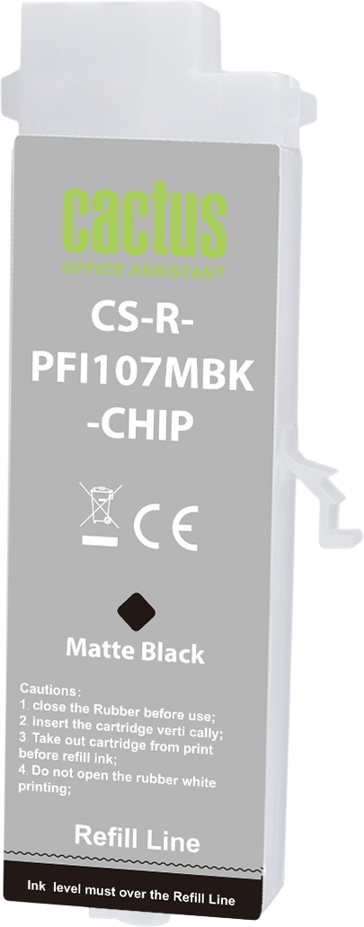 Cactus CS-R-PFI107MBK-CHIP Matte Black