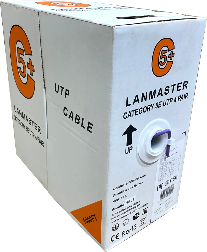 Lanmaster LAN-5EUTP-HFLT-BK, 305м